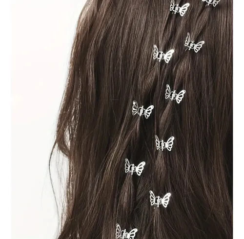 Peluca Con Rastas, Hebilla Para Extensión De Cabello, Joyerí 10pcs Gold