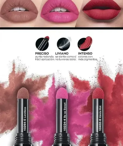 Labial Avon Epic Lip Powder Pen Tono Kinda Hot Acabado Mate Color Flutter Fly