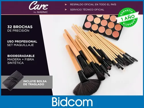 Juego De 32 Brochas Maquillaje Gadnic Br32 Sinteticos