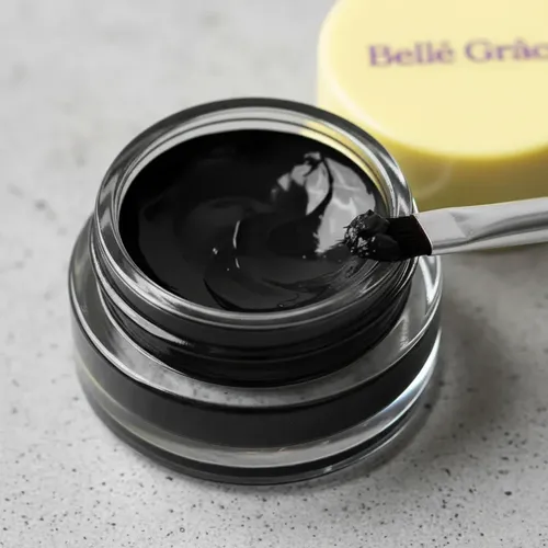 Delineador Ojos Negro Gel Crema Compacto Pincel Veoquiero