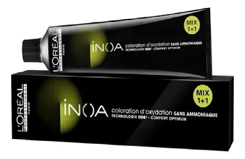 Tintura Permanente Sin Amoniaco Inoa X 60gr Tono 10.1 Rubio Clarisimo Grisáceo