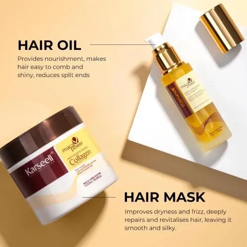 Mascarilla Capilar Colágeno Karsell + Serum Óleo Reparador