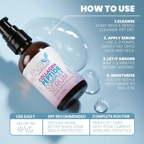 Sérum De Colágeno Eva Naturals Sérum Facial Antienvejecimien Todo Tipo De Piel Día/noche