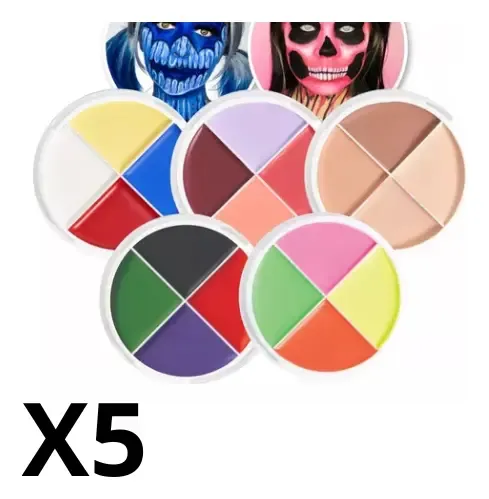 Paletas Maquillaje Cremoso Artístico Bella Dersina Pack X5
