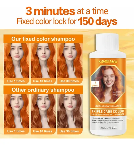 M Shampoo Tinte Para Cabello Sumifang 120ml Triple Cuidado D