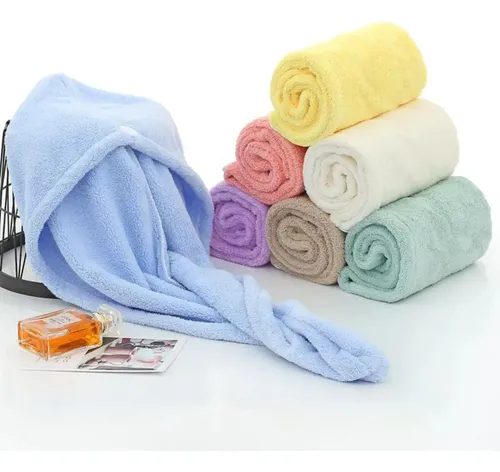 Renkai Gorro Toalla Microfibra Super Absorbente + Cepillo Largo Exfoliante