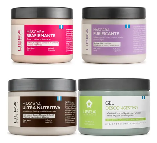 Kit Mascarillas Faciales X4 Unidades Libra Cosmética