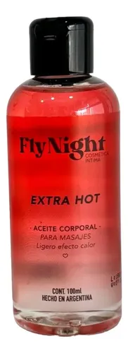 Fly Night Aceite Lubricante Corporal Masajes Extra Hot 100ml