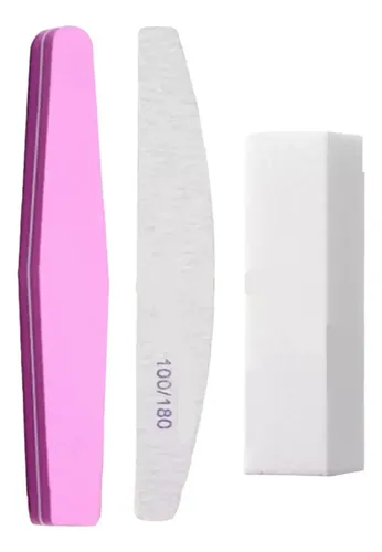 Combo X3 Lima Sponge Lima Bloque Manicura Uñas Esculpidas