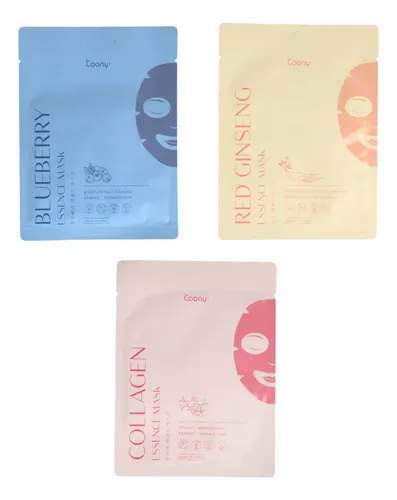 Set X3 Mascarillas Faciales Coony Hidratantes Antiedad