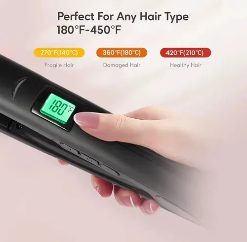Plancha De Pelo Kipozi Profesional Pantalla Lcd Titanio