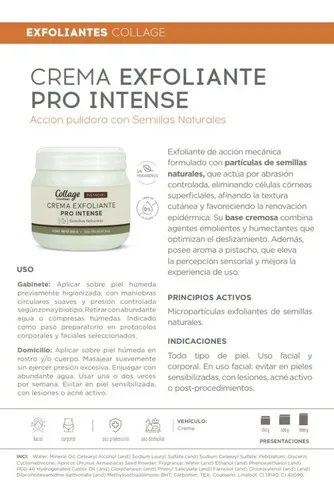 Crema Exfoliante Semilla Natural Blend Pistacho 500g Collage