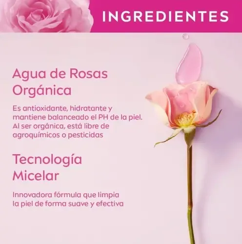 Nivea Rose Care Agua Micelar Bifásica X 400 Ml