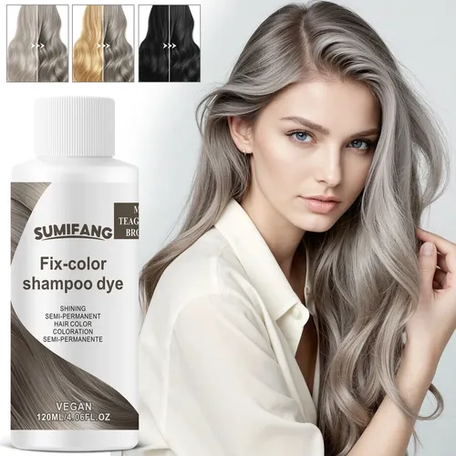 Shampoo Tintura Semipermanente Sumifang 120ml Milk Tea Gray Brown