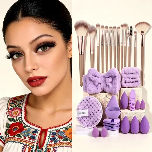 Brochas De Maquillaje Unifox Profesionales 40 Piezas