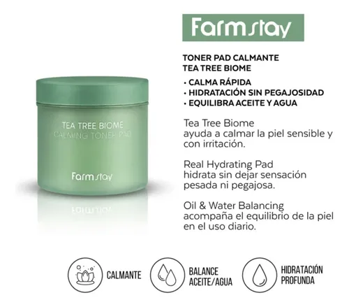 Farmstay Pad Tónico Tea Tree Biome Calm X 140 Ml