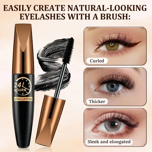 Y/z Rímel 4d Silk Fiber Lash Larga Duración Set Con 2