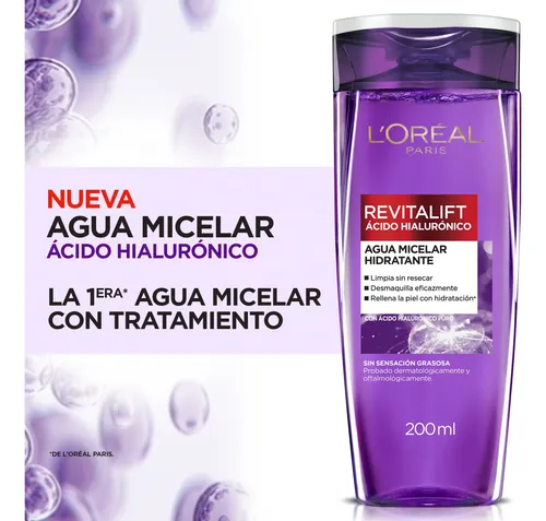 Agua Micelar L’oreal Paris Revitalift Ácido Hialurónico