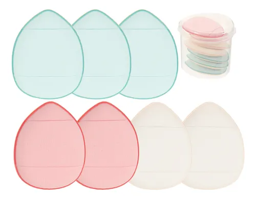 Mini Puff De Dedo Para Maquillaje Facial 7 Pzs Reutilizables