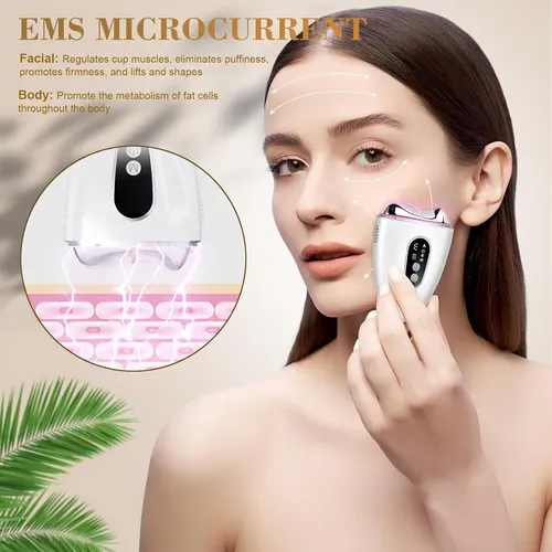 Masajeador Facial Gua Sha Cuello Lifting Frio Calor Led