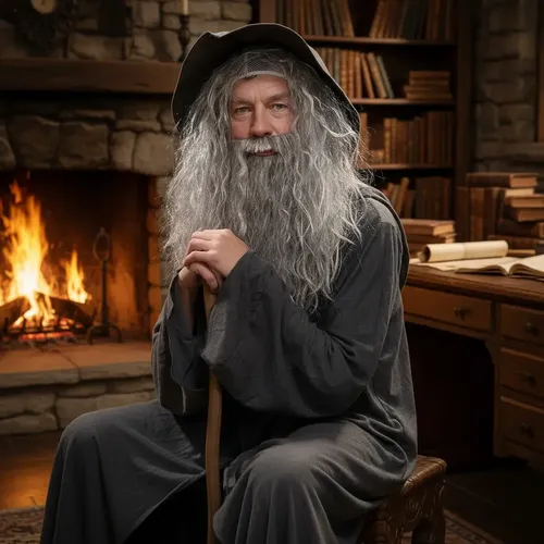 Peluca Barba Brujo Dumbledore Harry Potter Disfraz Cosplay