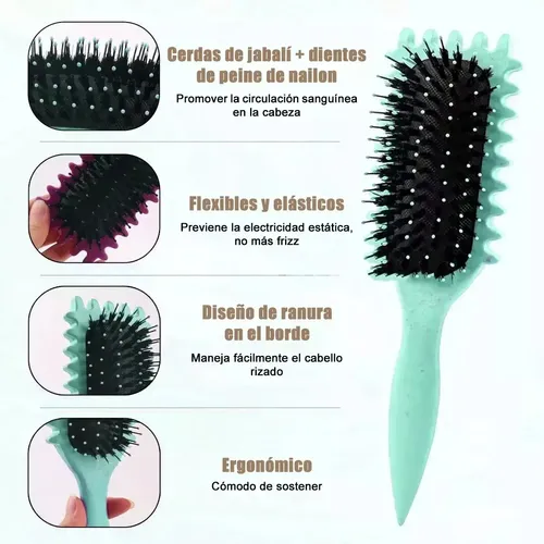 Pincel Bounce Curl Brush, Peine Rizado Define Style 2 Pzs Ne
