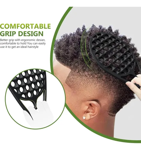 Cepillo Y Peine Mágico De Silicona Para Cabello Rizado