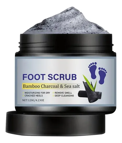 Exfoliante Para Pies Marinos Con Carbón, Limpieza Profunda Y