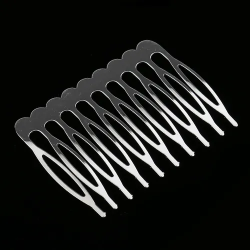 Peineta De Metal Para Bodas Y Novias, 10 Piezas Plateado