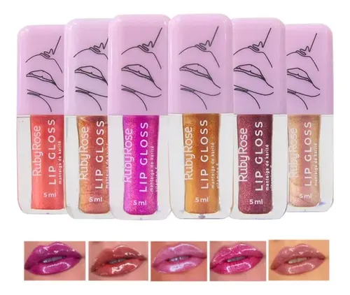 Set Maquillaje Ruby Rose 5 Cosméticos Caja Regalo Premium