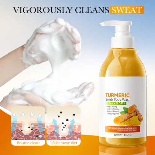 Jabones Líquidos, Exfoliante Y Gel De Baño Con Cúrcuma