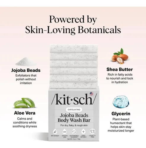 Barra De Baño Kitsch Con Perlas De Jojoba, Manteca De Karité