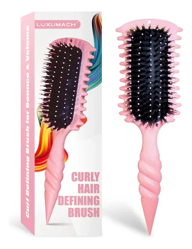 Cepillo De Pelo Luxumach Curly Hair Pink Vegan Bristle