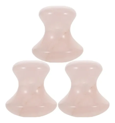 Crystal Mushroom Gua Sha Facial Massage Tool Pink Jade Face