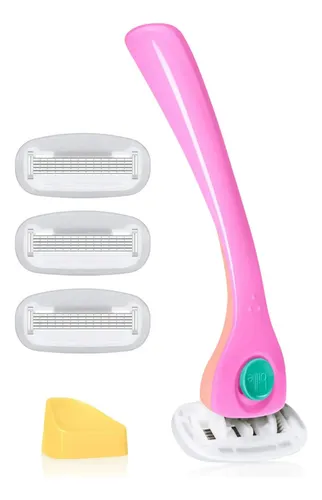 Kit De Afeitado Para Mujeres Con 4 Piezas Y Mango Ergonómico