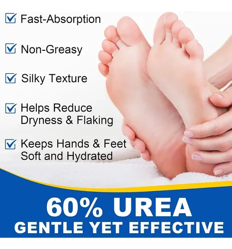 Crema Para Pies Con Urea Al 60%, Hidratante Para Pies Secos Y Agr
