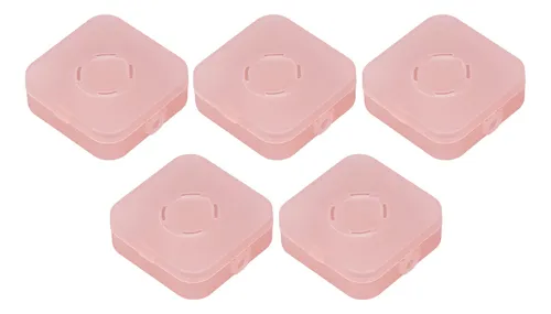 Estuche Powder Puff Para Almacenamiento De Maquillaje Rosa T