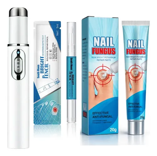 Kit Uña Hongo Severo + Lápiz Reparador + Crema Antimicótico Blanco