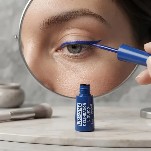 Delineador Líquido Azul Waterproof Larga Duración Arbell 3ml