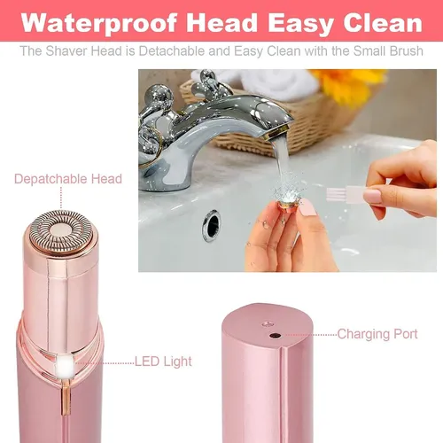 Depiladora Facial Eléctrica Mini Para Mujeres Rosarden Rosa