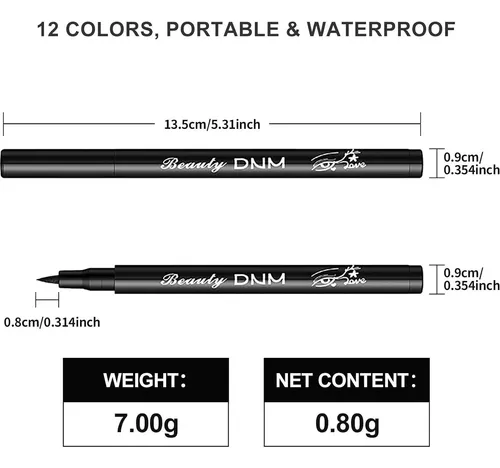 Liner Líquido 12 Colores Mate Lokfar A