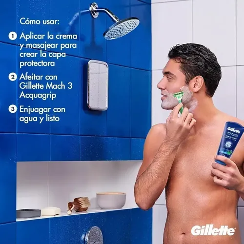 Crema De Afeitar Gillette Cara Y Cuerpo Con Aloe Vera 150 Ml