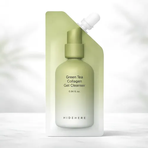 Hidehere Green Tea Collagen Gel Cleanser Skin Coreano 24ml