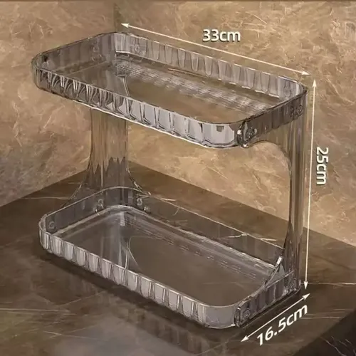 Organizador Maquillaje Acrilico 2 Niveles Apoyo Colgante