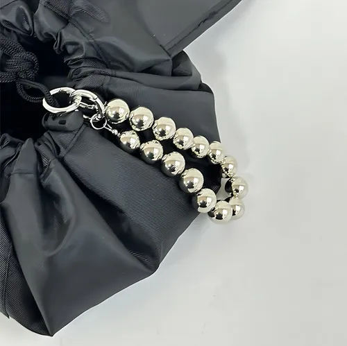 Cosmetiquera Con Cadena De Cuentas Y Bolsa Expandible