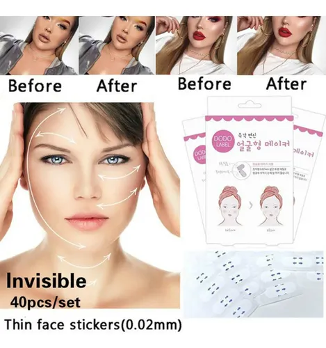 – Juego De 40 Pegatinas Faciales Finas, Pegatina Facial =