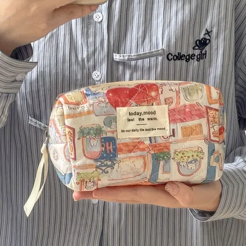 Cw Bolsa De Maquillaje Con Estampado De Animales Y Dibujos