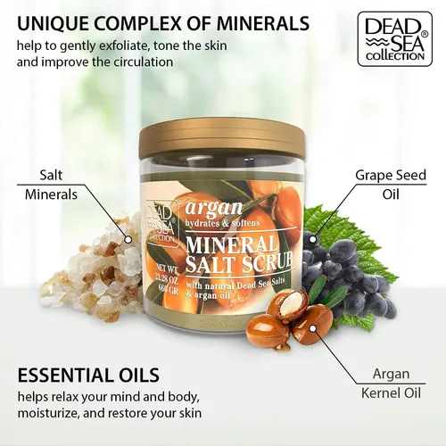 Exfoliante Corporal Dead Sea Collection Con Sal De Argán, 70