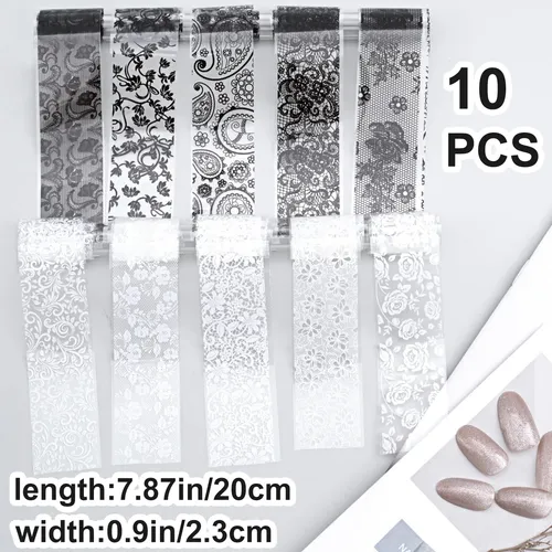 Lámina De Transferencia De Uñas Smallcat, 10 Hojas Para Uñas