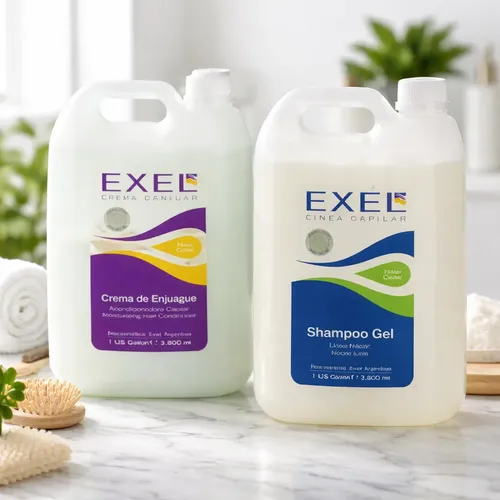 Shampoo Gel Almendras Exel+crema Enjuague Almendras X 4l C/u